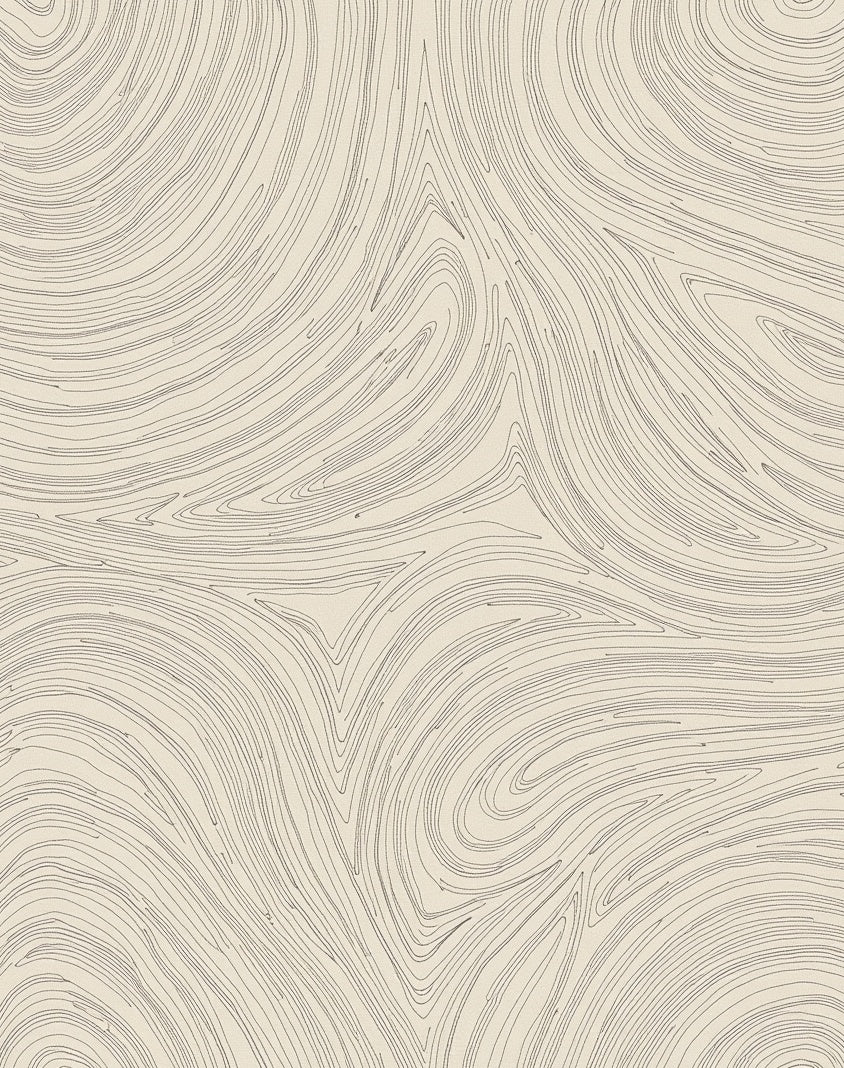 Light Beige Swirl Contour Rug