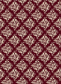 Burgundy Ivory Traditional Pattern Rug
