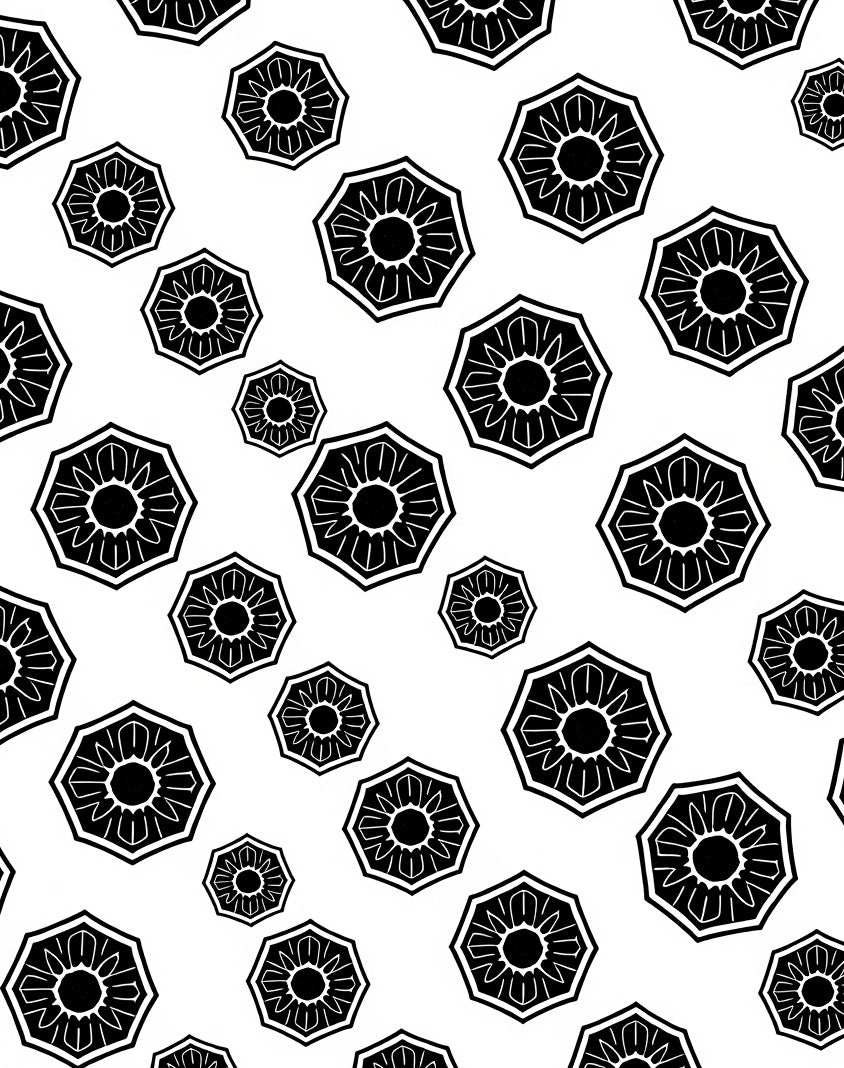 Bold Floral Graphic Pattern Rug