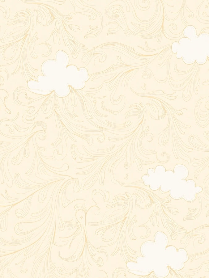 Cream Cloud Vine Style Rug