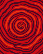 Red And Orange Swirl Pattern Rug