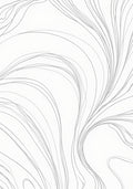 Minimalist White Gray Swirl Rug
