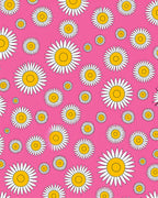 Pink Daisy Pattern Rug