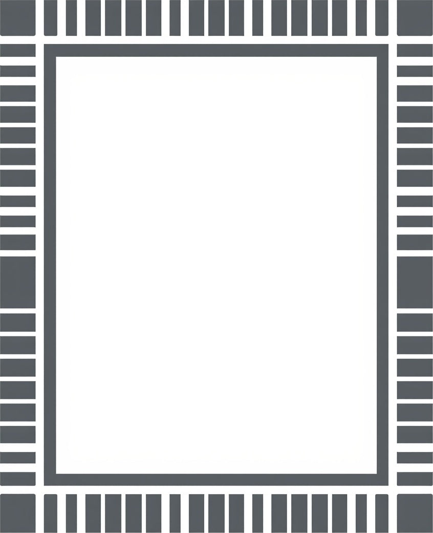 Modern Minimalist Rectangular Grid Design Rug