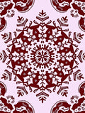 Maroon Floral Mandala Decorative Rug