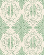 Art Nouveau Fern Swirl Pattern Rug