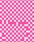 Pink Checkered Grid Pattern Rug