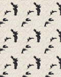 Abstract Black Spiky Whimsical Pattern Rug