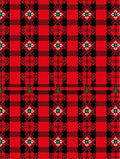 Classic Red Black Plaid Festive Pattern Rug
