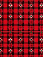 Classic Red Black Plaid Festive Pattern Rug