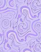 Lilac Wavy Swirl Art Design Rug
