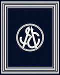 Classic Monogrammed Stripe Border Rug