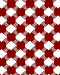 Red White Interlocking Block Pattern Rug