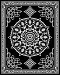 Radial Floral Mandala Pattern Rug