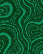 Abstract Green Swirl Pattern Rug