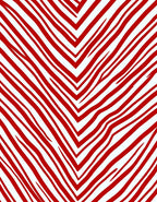 Bold Red Striped V Pattern Rug