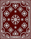 Classic Floral Motif Bordered Rug