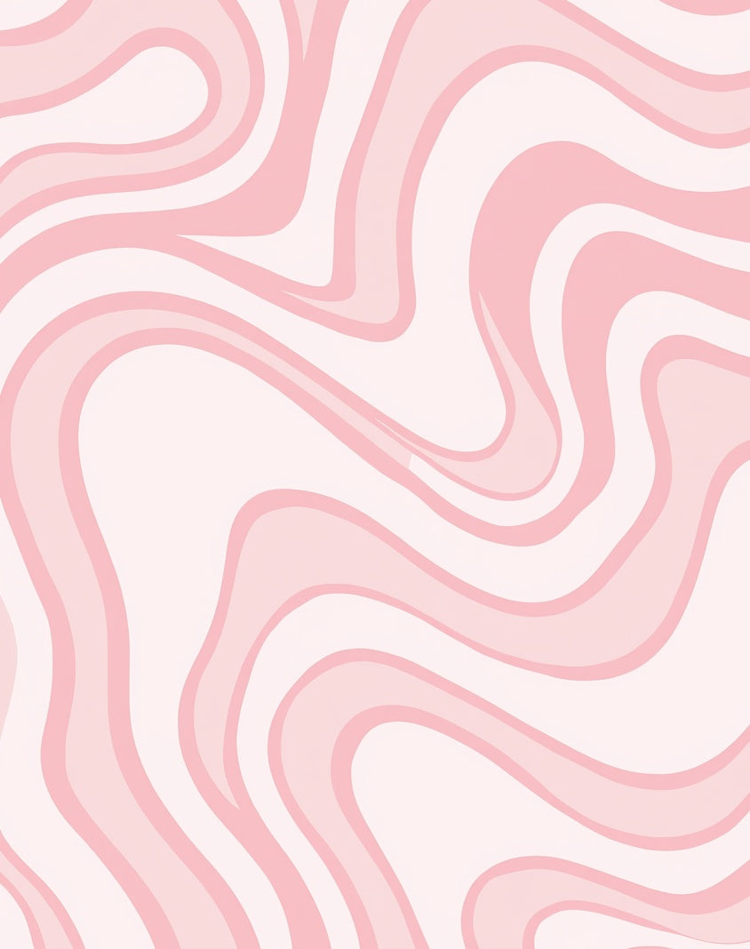 Abstract Pink Swirl Pattern Rug