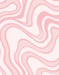 Abstract Pink Swirl Pattern Rug