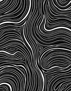 Abstract Wavy Stripe Pattern Rug