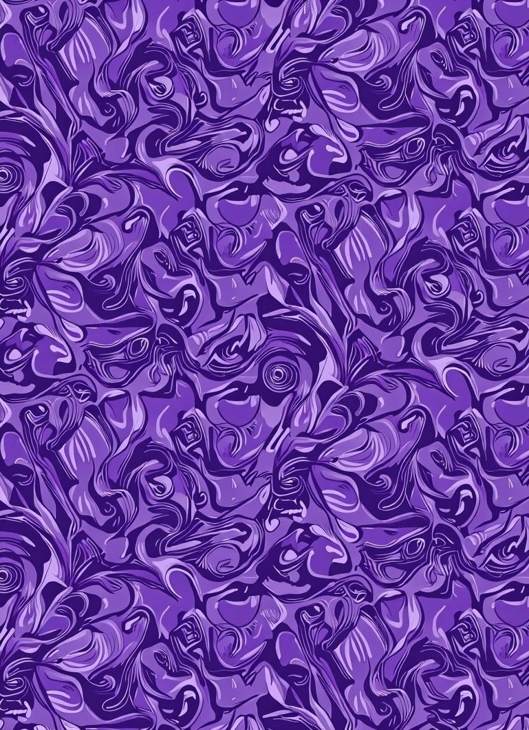 Abstract Purple Swirls Pattern Rug