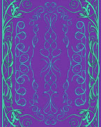 Art Nouveau Floral Swirl Pattern Rug