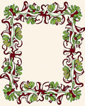 Art Nouveau Floral Vines Border Rug