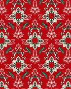 Elegant Red Floral Pattern Rug