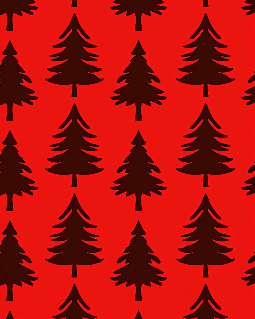 Bold Silhouette Forest Pattern Rug