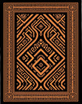 Bold Black Orange Geometric Tribal Rug