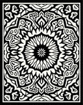 Mandala Symmetry Black And White Design Rug