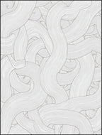 Abstract Swirls Line Art Rug