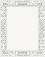 Ornate Scrollwork Classic Border Design Rug