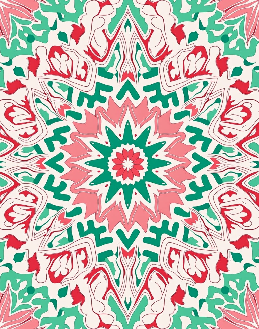 Festive Abstract Mandala Pattern Design Rug