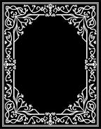 White Classic Floral Scrollwork Border Rug