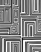 Abstract Geometric Maze Pattern Rug