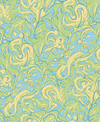 Whimsical Swirls Floral Pattern Rug