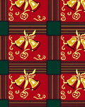 Holiday Bell Patterned Plaid Rug
