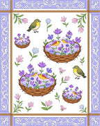 Whimsical Birds And Floral Nests Rug