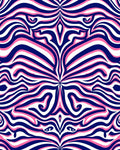 Abstract Pink Blue Swirl Pattern Rug