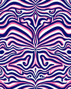 Abstract Pink Blue Swirl Pattern Rug