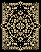 Ornate Floral Mandala Medallion Design Rug