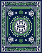 Snowflake Mandala Geometric Design Rug