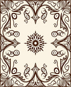 Ornate Scrollwork Symmetry Rug