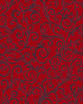 Rich Red Baroque Vine Pattern Rug