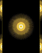 Radiant Sunburst Geometric Art Design Rug