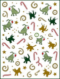 Playful Creature Candy Cane Pattern Rug
