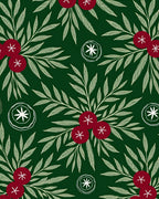 Crimson Berry Leafy Sprig Rug
