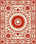 Radiant Sun Floral Border Design Rug