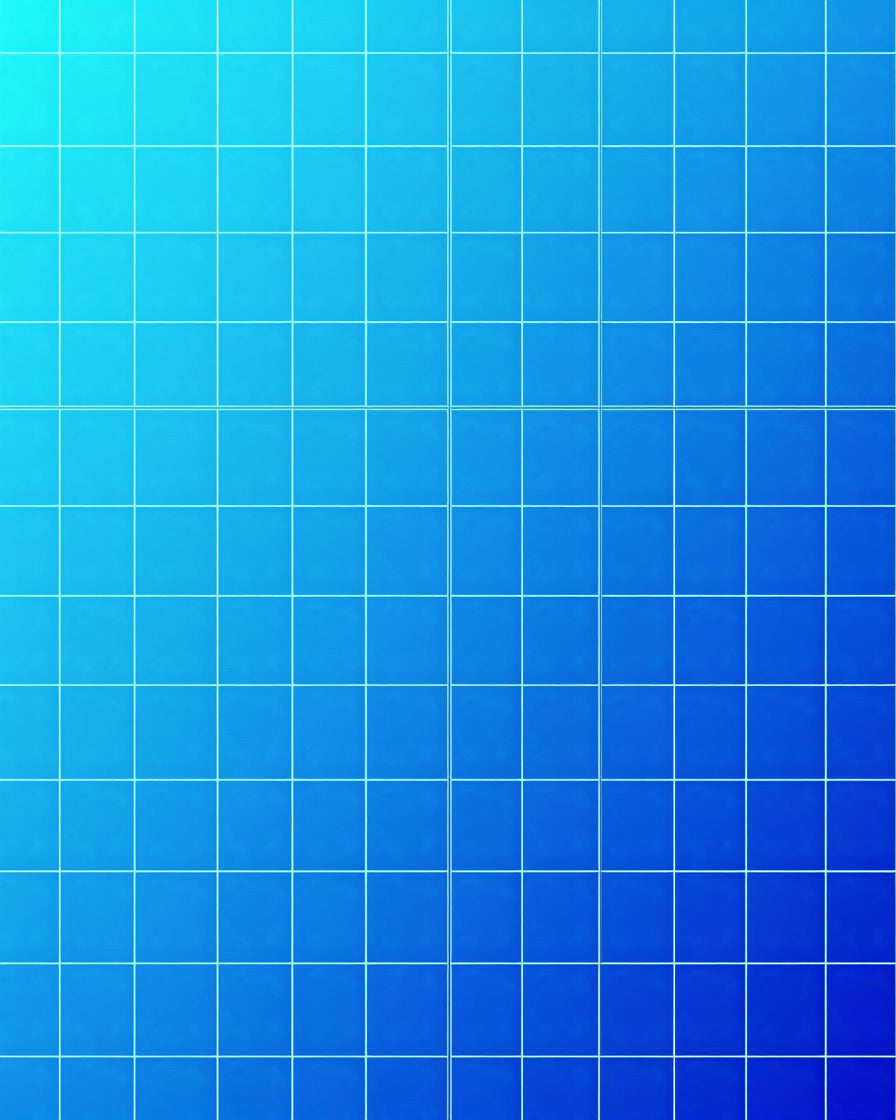 Gradient Grid Blue Tile Style Rug